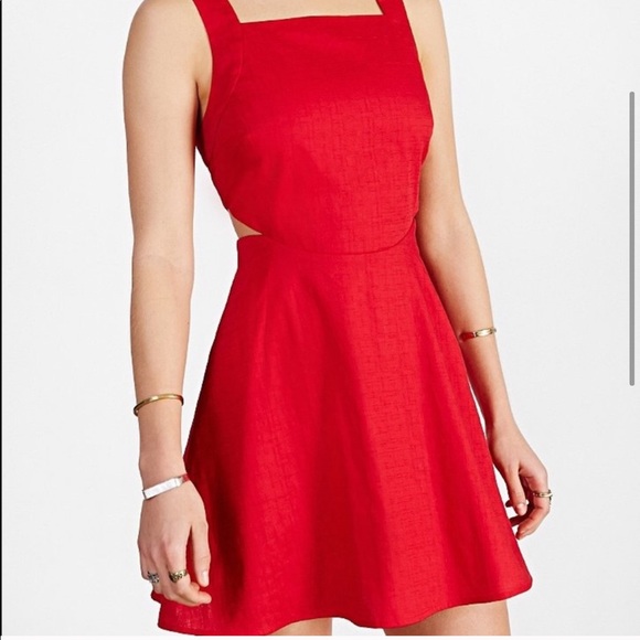 Ecote Dresses & Skirts - Urban Outfitters Ecote Cutout Red Skate Mini Dress